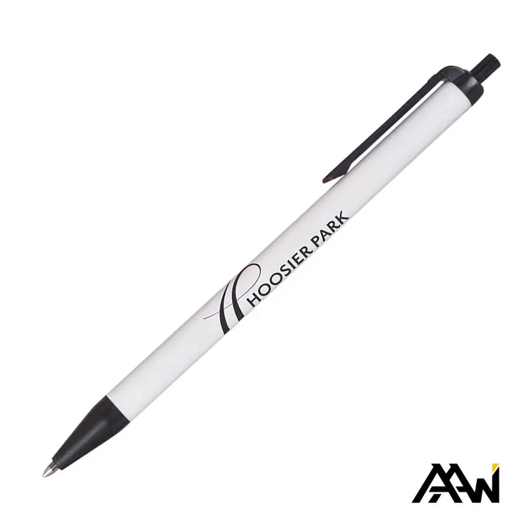 Stylo Value Slim à corps blanc brillant - Accents colorés mats #2