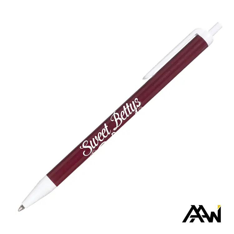 Stylo Value Slim à corps coloré brillant - Accent blanc mat #5