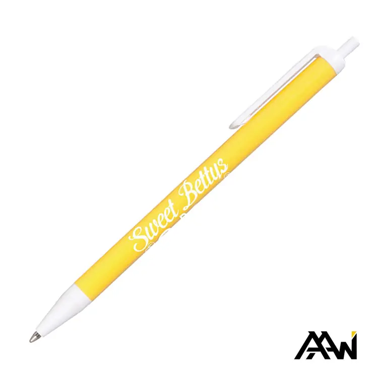 Stylo Value Slim à corps coloré brillant - Accent blanc mat #8