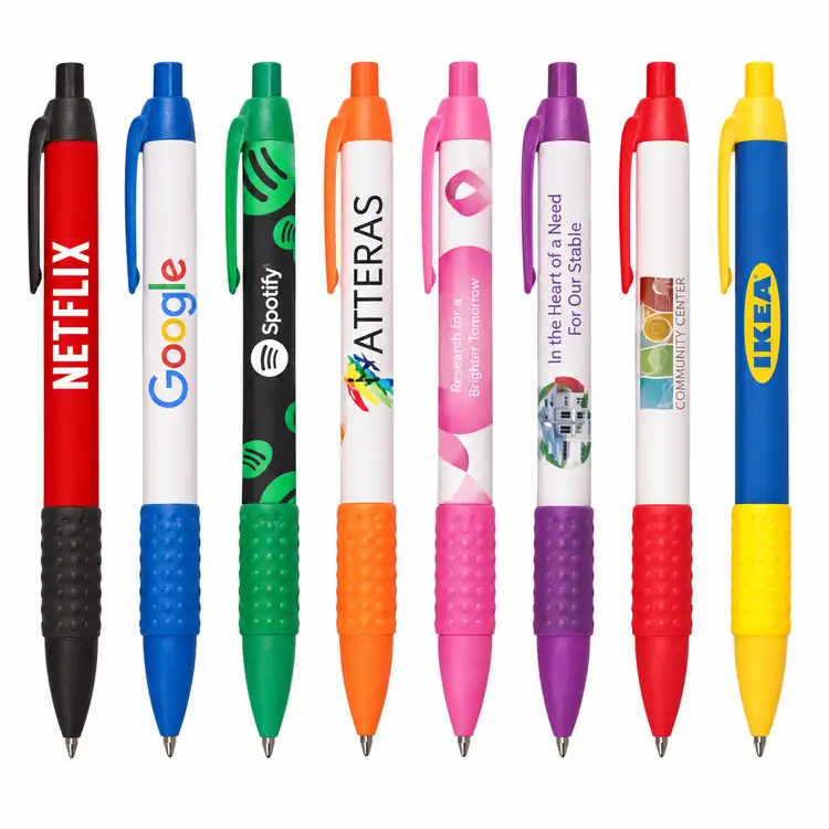 Widebody Grip Pen with Multicolor Print and Matte Accents