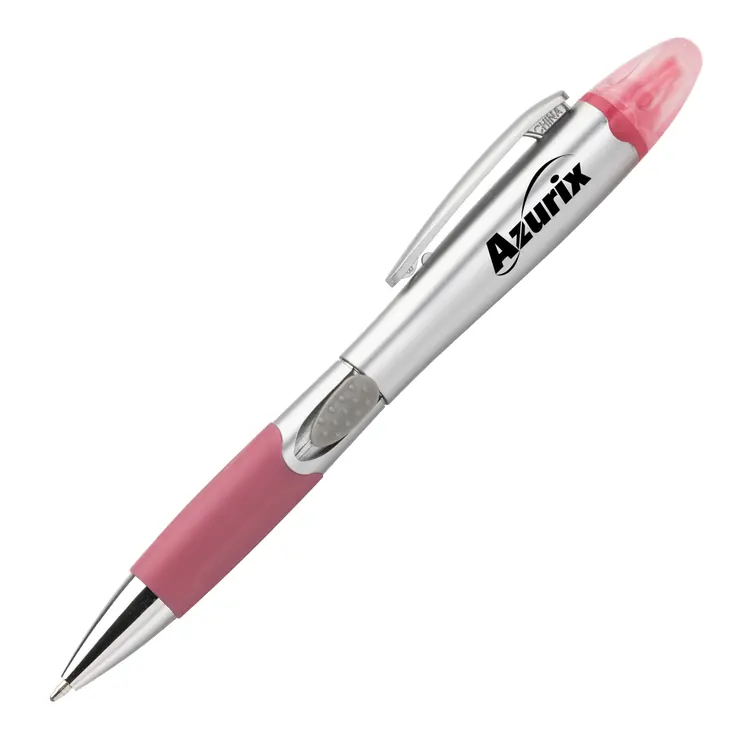 Stylo à bille Silver Champion avec surligneur #6