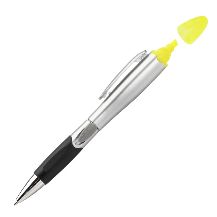 Stylo à bille Silver Champion avec surligneur #9