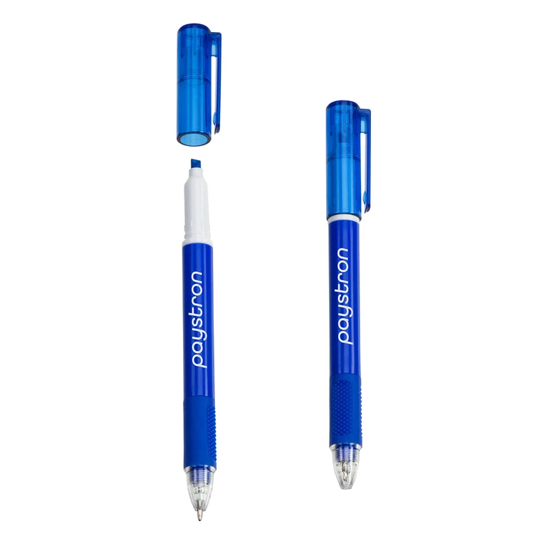 Stylo à bille et surligneur combinés Skywriter en plastique recyclé #2