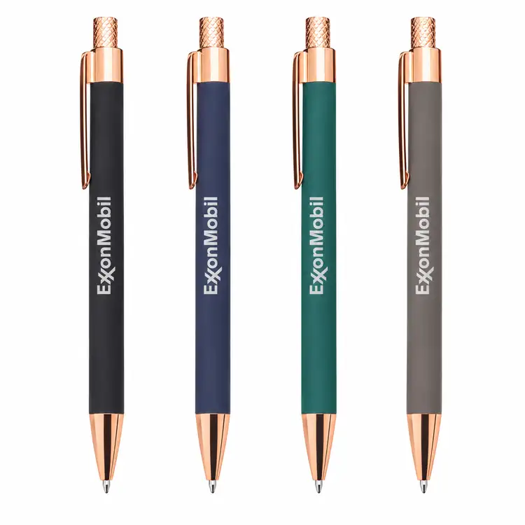 Avison Clicker Ballpoint Pen w/Rose Gold Accents