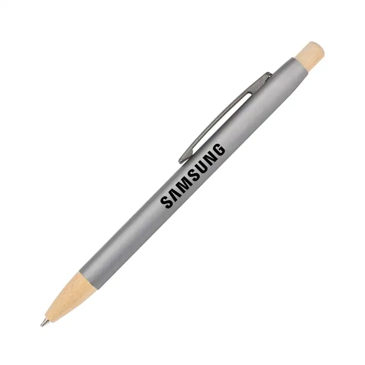 Charon Aluminum Ballpoint Pen w/Bamboo Clicker & Tip #4