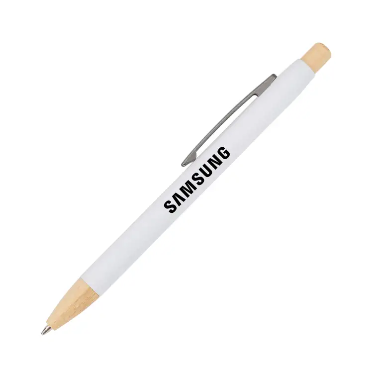Charon Aluminum Ballpoint Pen w/Bamboo Clicker & Tip #6