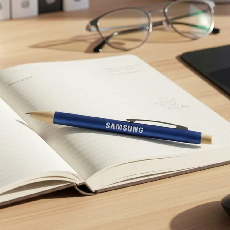 Charon Aluminum Ballpoint Pen w/Bamboo Clicker & Tip #8