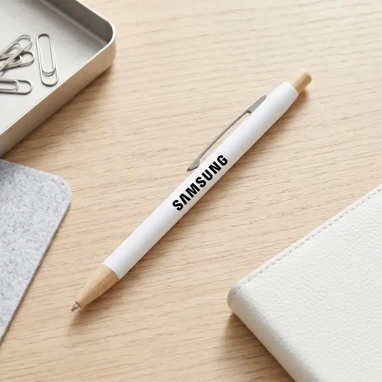 Charon Aluminum Ballpoint Pen w/Bamboo Clicker & Tip #9