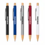 Charon Aluminum Ballpoint Pen w/Bamboo Clicker & Tip