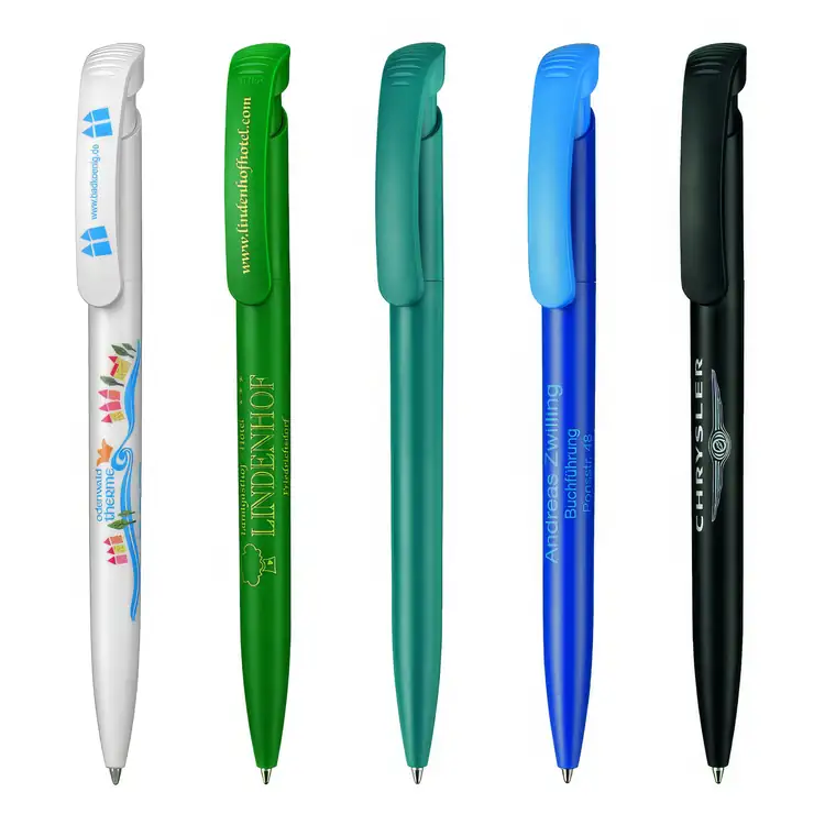 Clear Opaque Barrel Ballpoint Pen