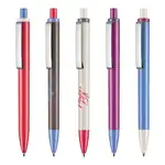 Stylo-bille Exos II avec agrafe en métal poli