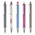 Stylo-bille Exos avec garnitures en métal poli