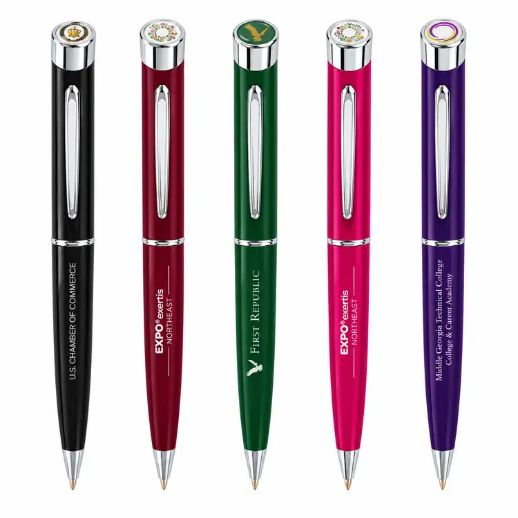 Garland Color Custom Ballpoint Pen - Chrome