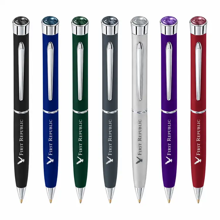Garland Color Matte Aura Ballpoint Pen - Chrome
