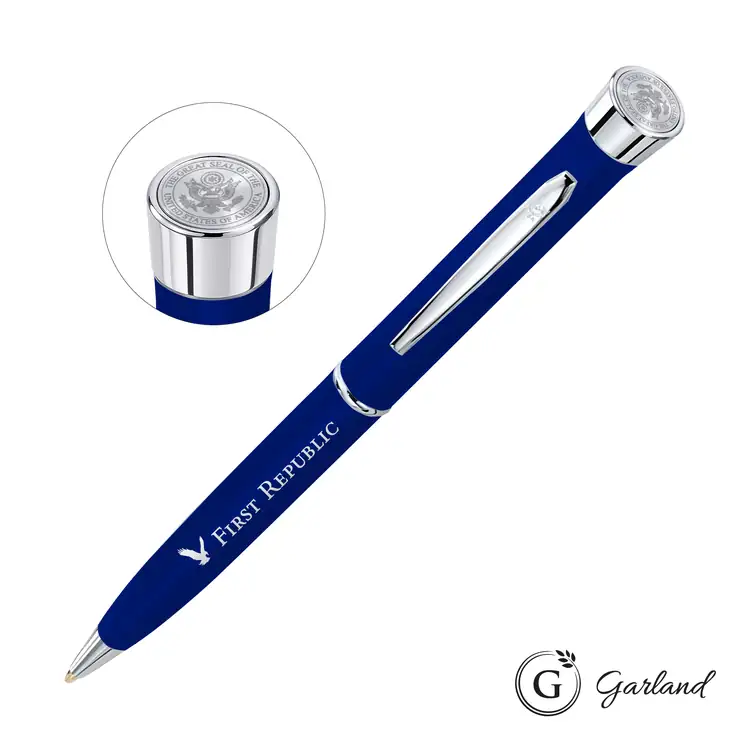 Garland Color Matte Custom Emblem Ballpoint Pen - Chrome #3