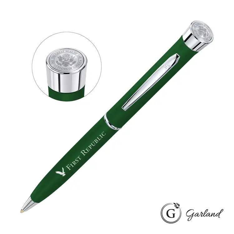 Garland Color Matte Custom Emblem Ballpoint Pen - Chrome #4
