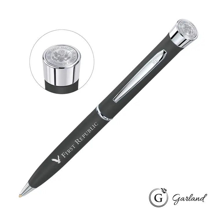Garland Color Matte Custom Emblem Ballpoint Pen - Chrome #5