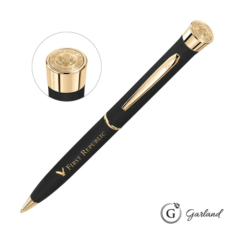 Garland Color Matte Custom Emblem Ballpoint Pen - Gold #2