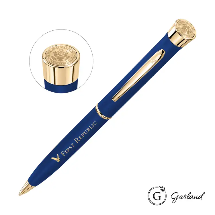 Garland Color Matte Custom Emblem Ballpoint Pen - Gold #3