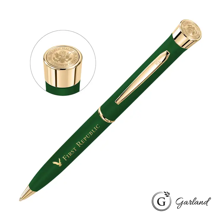Garland Color Matte Custom Emblem Ballpoint Pen - Gold #4