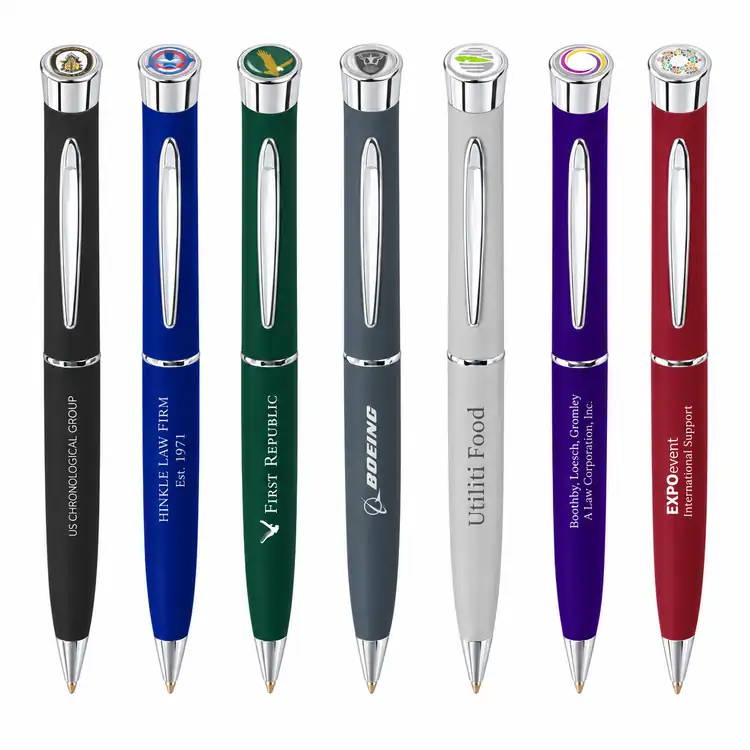Garland Color Matte Custom Ballpoint Pen - Chrome