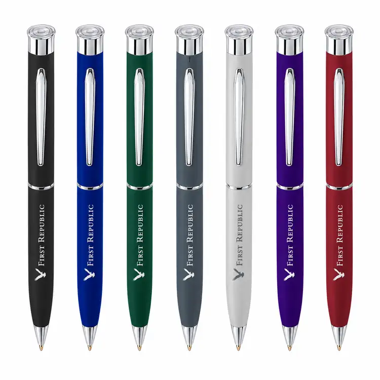 Garland Color Matte Emblem Ballpoint Pen - Chrome