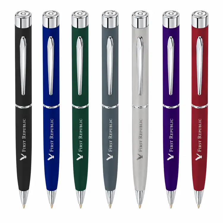 Garland Color Matte Ballpoint Pen - Chrome