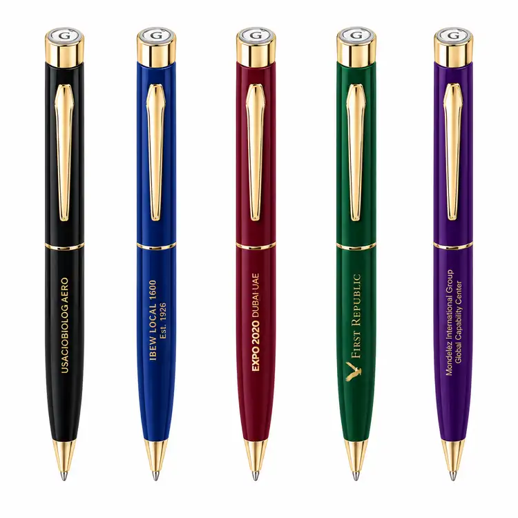 Stylo-bille Garland Color avec garnitures dorées