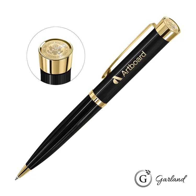 Stylo-bille Garland Executive Color Custom Emblem avec garnitures dorées #2