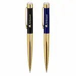 Stylo-bille Garland Executive Monogram avec garnitures dorées