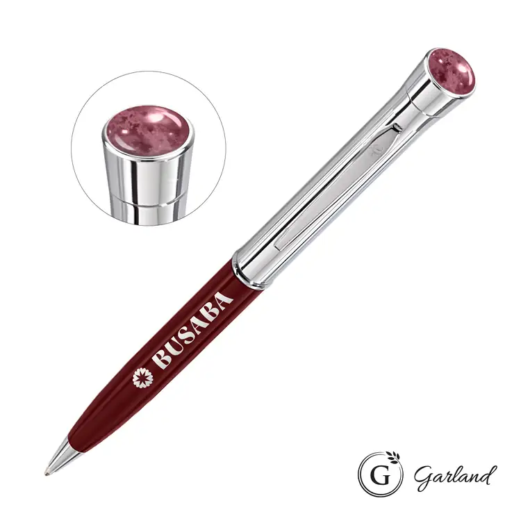 Stylo-bille Garland Monogram Aura avec garnitures chromées #4