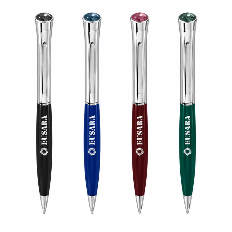 Stylo-bille Garland Monogram Aura avec garnitures chromées