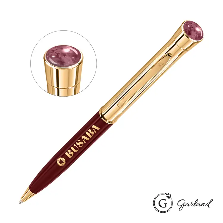Stylo-bille Garland Monogram Aura avec garnitures dorées #4