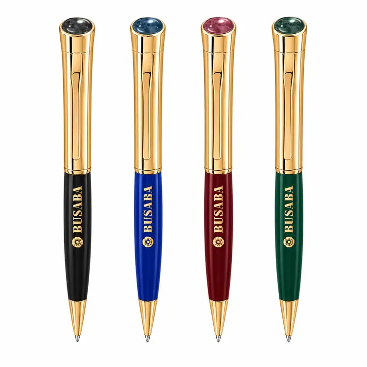 Stylo-bille Garland Monogram Aura avec garnitures dorées