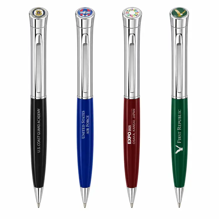 Garland Monogram Custom Ballpoint Pen - Chrome