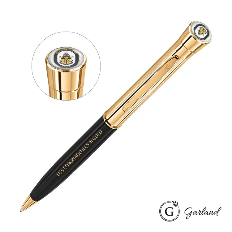 Stylo-bille Garland Monogram Custom avec garnitures dorées #2