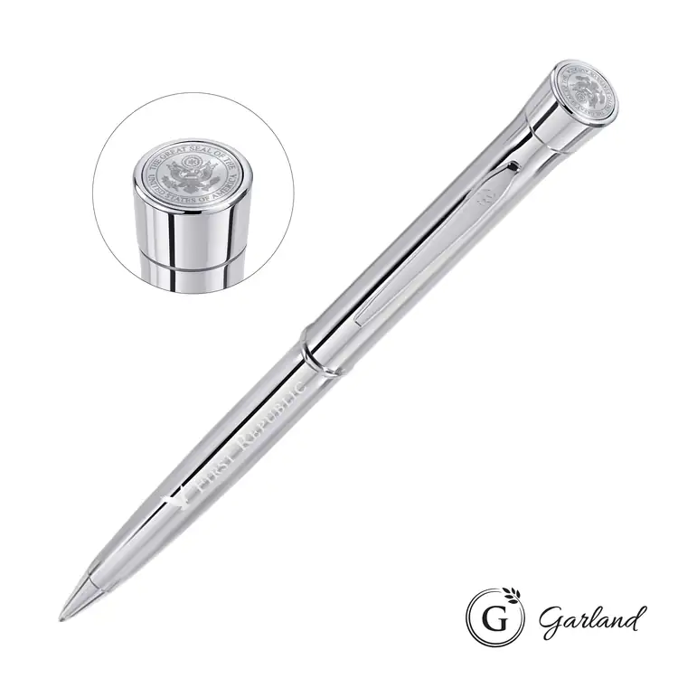 Garland Signature Custom Emblem Ballpoint Pen - Chrome #2