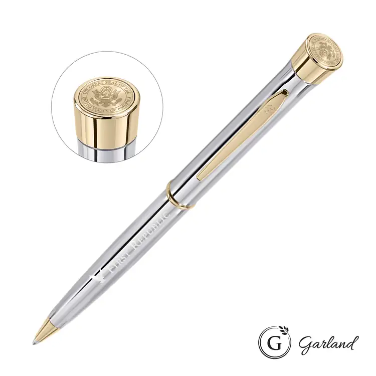 Garland Signature Custom Emblem Ballpoint Pen - Chrome #3