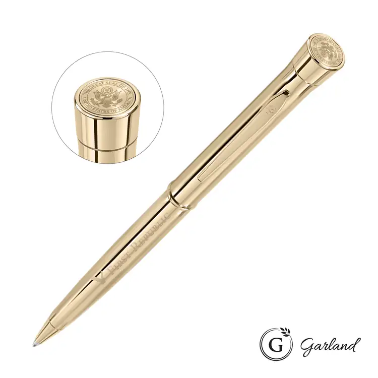 Garland Signature Custom Emblem Ballpoint Pen - Gold