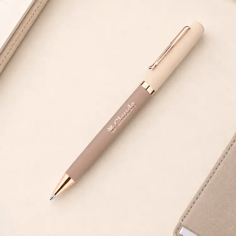 Goldfinch Dual Toned Ballpoint Pen w/Rose Gold Accents #7
