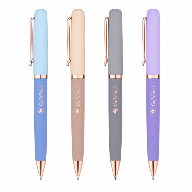 Goldfinch Dual Toned Ballpoint Pen w/Rose Gold Accents