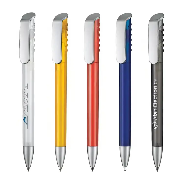 Top Spin Silver Translucent Ballpoint Pen