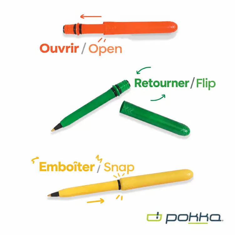 Pokka Pocket Pen with Dock and Chrome Keyring #18