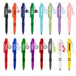 Stylo de poche Pokka avec support et porte-clés chromé et breloque personnalisable