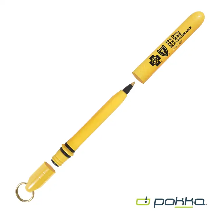 Pokka Pocket Pen with Dock and Gold Keyring #17