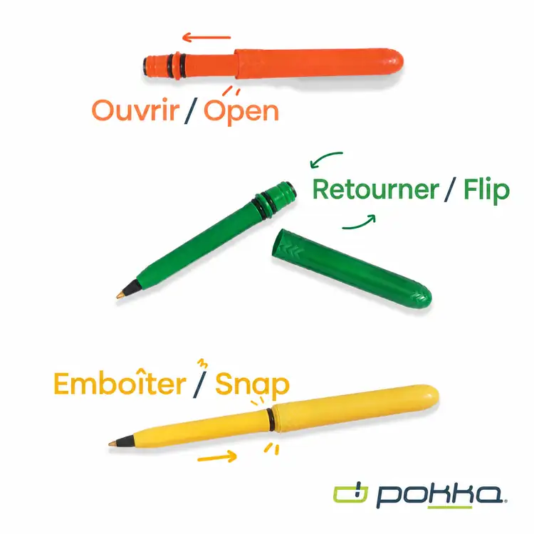 Pokka Pocket Pen with Dock and Gold Keyring #18
