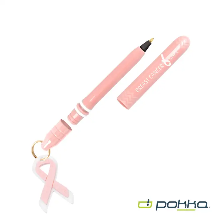 Pokka Pocket Pen with Dock and Gold Keyring and Customizable Charm #9