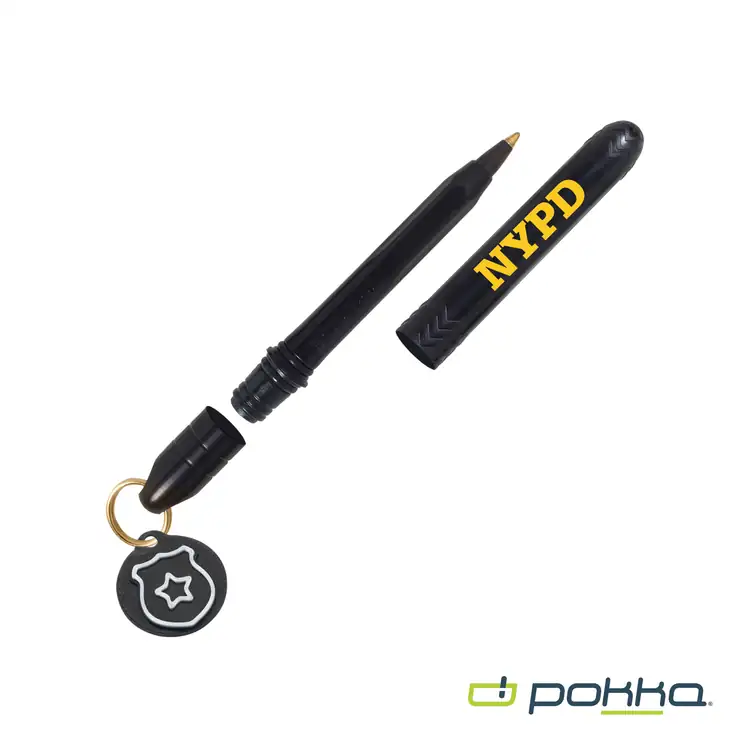 Pokka Pocket Pen with Dock and Gold Keyring and Customizable Charm in Tin Box #2