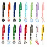 Stylo de poche Pokka avec support et porte-clés doré et breloque personnalisable en boîte métallique