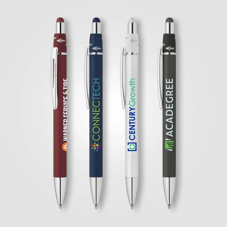 Orbit Spinner Chrome Metal Pen with Stylus #2